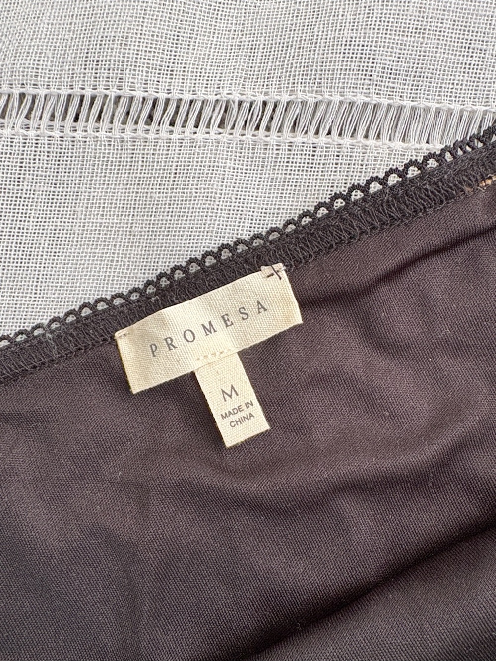 Promesa Black Maxi Skirt with Brown Floral Lace - Picture 7 of 12